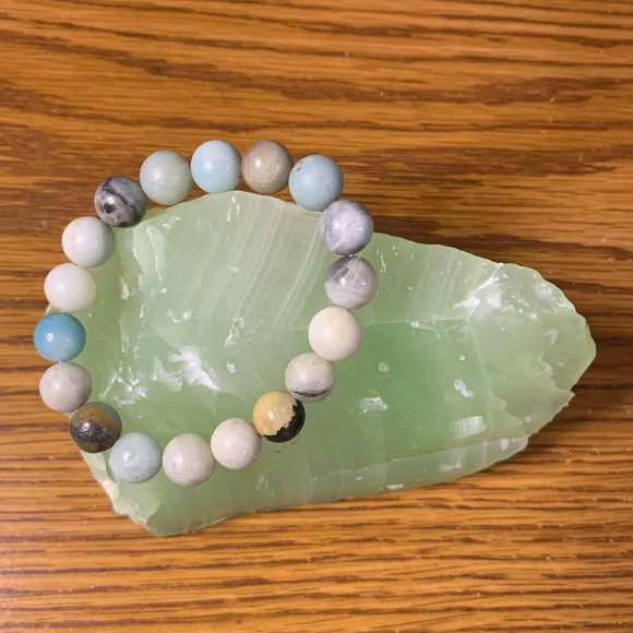 Amazonite Crystal Bracelet (10mm beads) - Picture 3 of 5